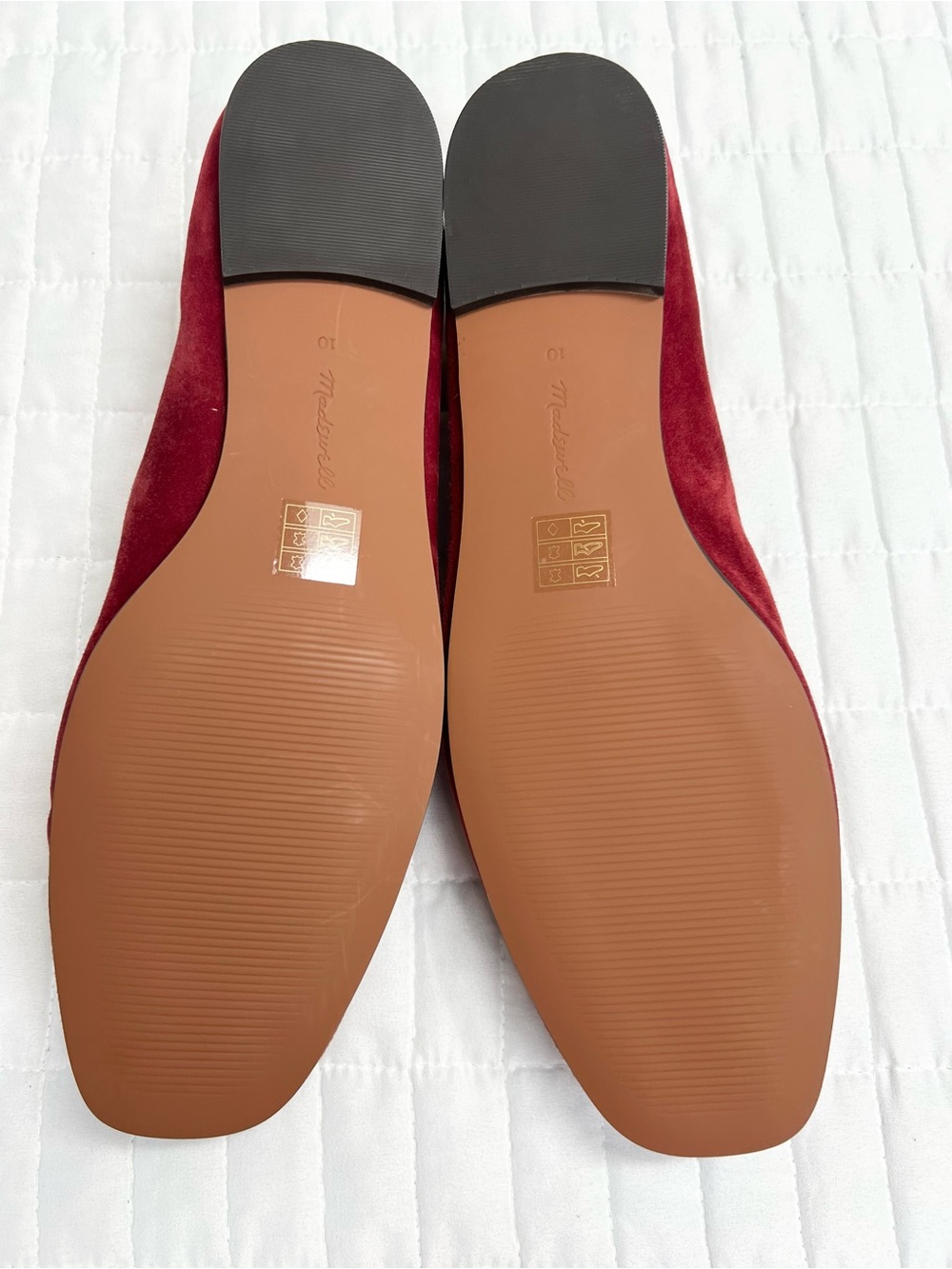Madewell The Greta Ballet Flat in Ruby Port Red Size 10 - Picture 10 of 11